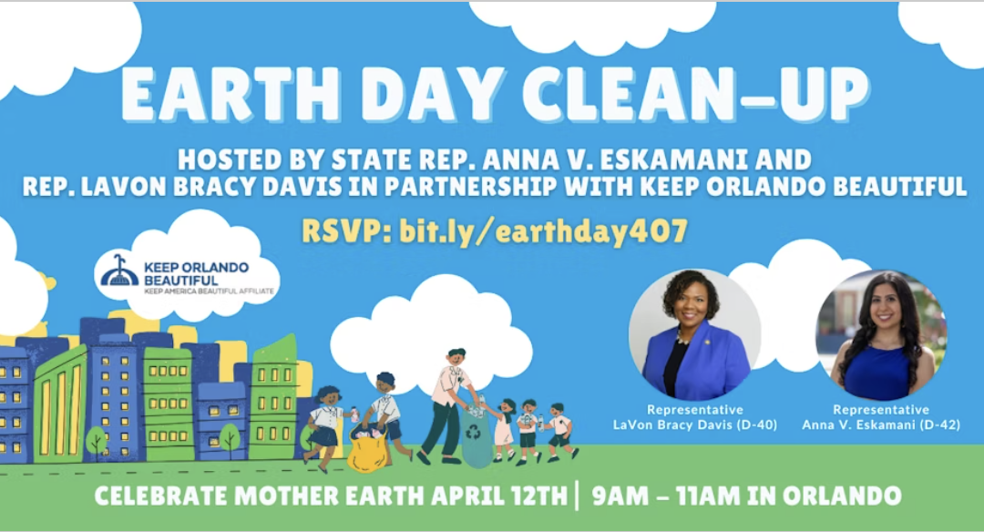 Rep. Eskamani and Rep. Bracy-Davis Host Community Cleanup for Earth Day